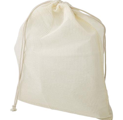 Organic cotton drawstring mesh bag