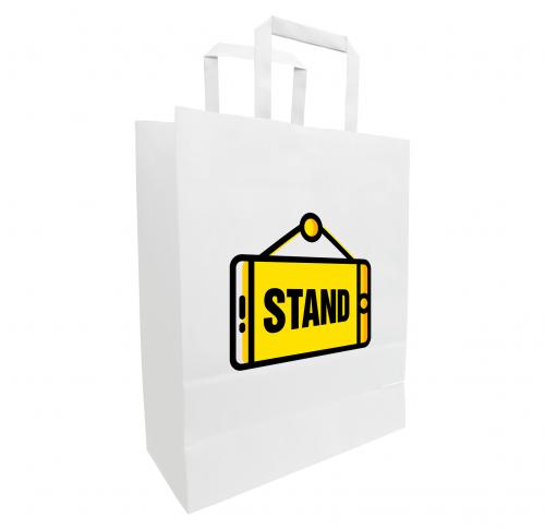Promotional Printed Carrier Bag, Flat Handles - 250 X 150 X 320 Mm