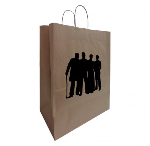 Budget paper bag, Twisted handles - 320 x 170 x 390 mm