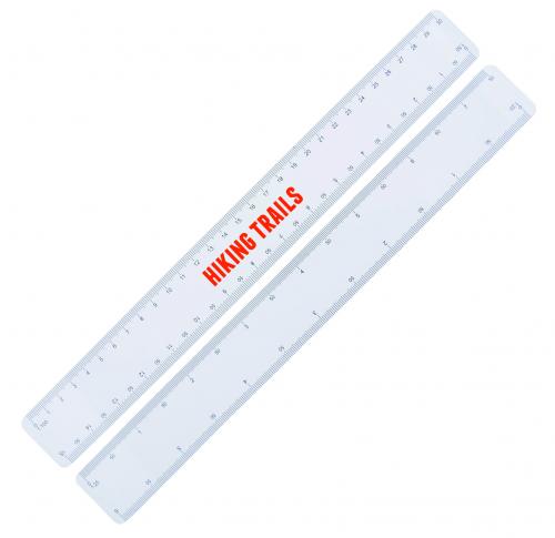 Ultra thin scale ruler, ideal for mailing, 300mm 