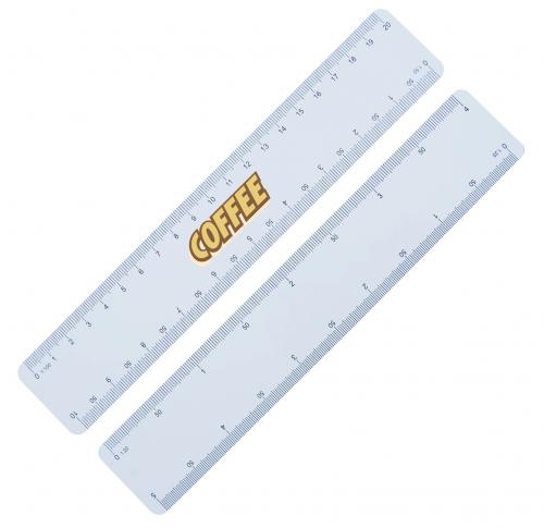 Ultra thin scale ruler, ideal for mailing, 200mm