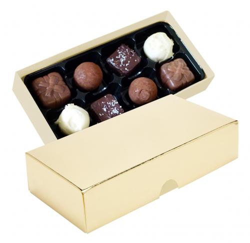 Chocolate box with 8 assorted chocolates and truffles