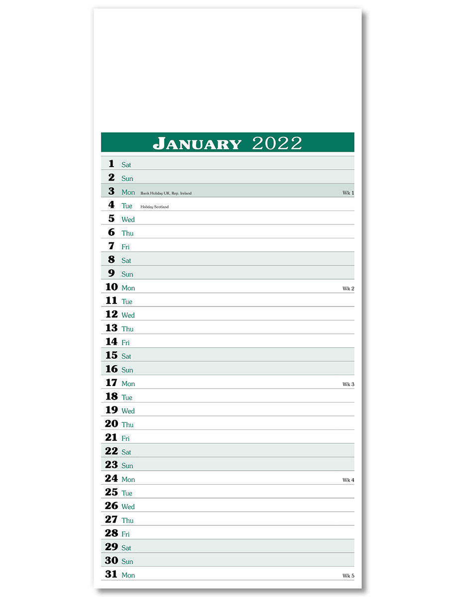 Appointment Memo Slim Wall Calendar 2024 Buy Promotional Products UK