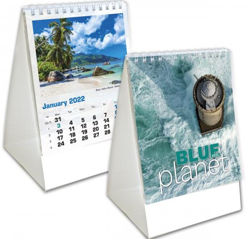 2024 Desk Calendar Blue Planet Mini 