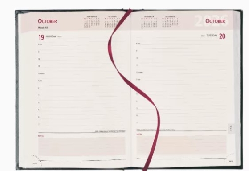 Custom Logo Page A Day Desk Diaries 2026 - Padded Cover- Sorrento