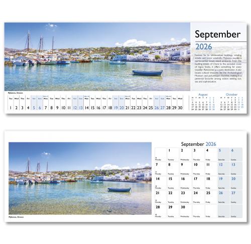 World In View Desk Calendar 2026