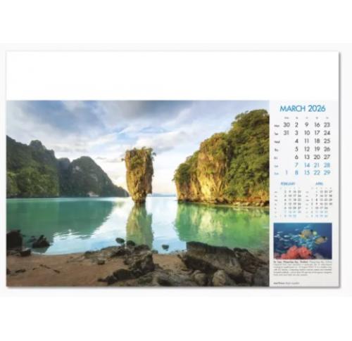 Promotional Printed 2026 Wall Calendars Blue Planet 