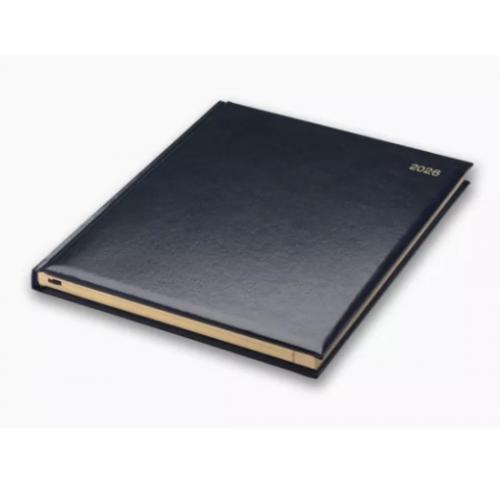 Foil Blocked Deluxe Desk Diaries 2026  Cream Paper Padded Cover