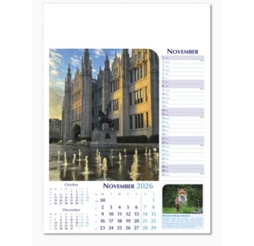 Notable Scotland Wall Calendar 2026