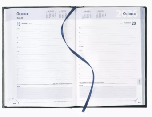 2026 Diaries A5 Page A Day - Foil Blocked Desk Diary 