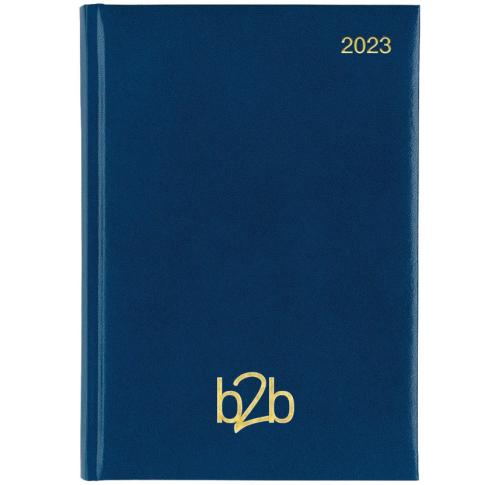 Promotional Foil Blocked A5 Desk Diary 2024 Cream Paper Padded Cover
