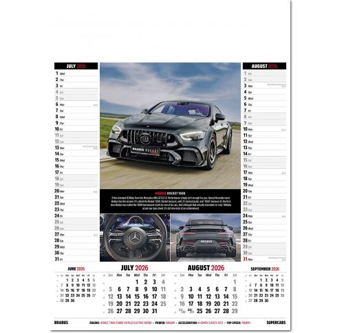Promotional Logo Supercars Wall Calendars 2026