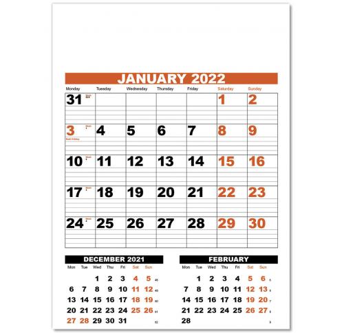 Commercial Planner Wall Calendar 2024