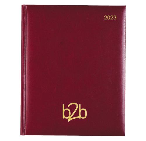 Quarto Foil Blocked Management Desk Diary 2024Cream Paper Padded Cover