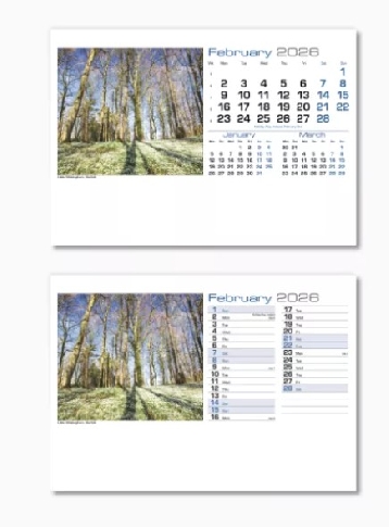 2026 Calendars - British Retreats A5 Desk Custom Logo