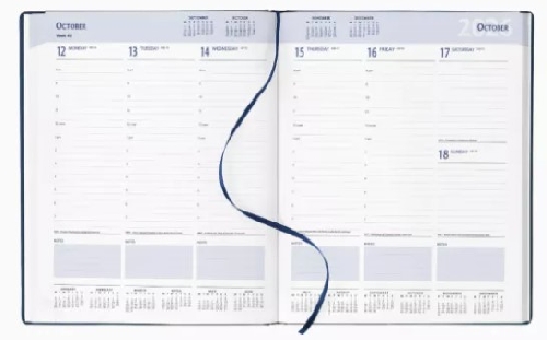 Branded Quarto Foil Blocked Business Desk Diaries White Paper Padded Cover