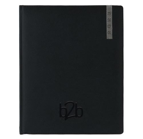 Quarto Blind Embossed Management Desk Diary 2025 White Paper Padded Cover