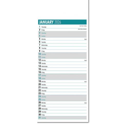 Custom Appointments Slimline Wall Calendars 2026