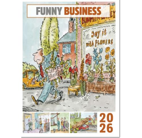 Printed Funny Business Wall Calendars 2026