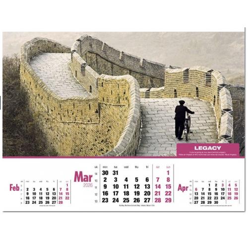 Business Printed Ethos Wall Calendars 2026