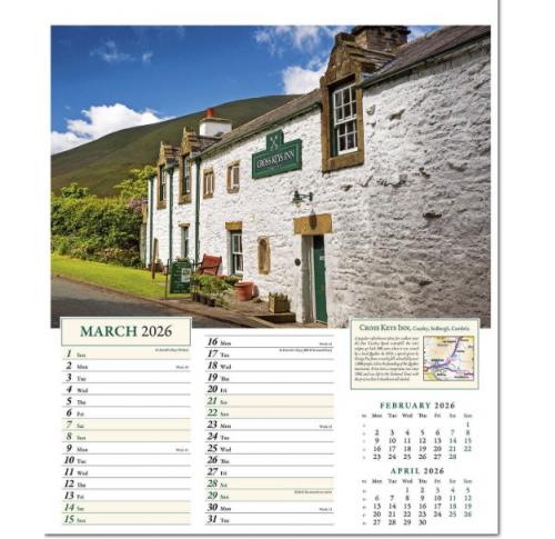 Olde Worlde Inns Wall Calendar 2026