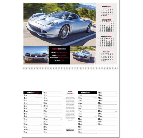 Branded Supercars Wall Calendars 2026