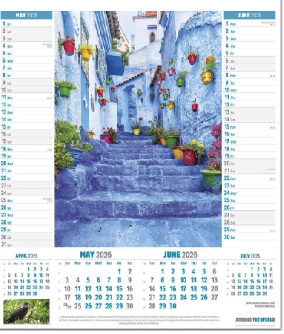 Promotional Printed Around The World Wall Calendars 2026