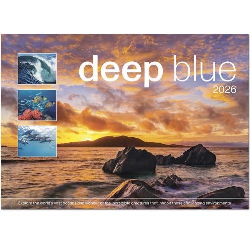 Custom Personalised Deep Blue Wall Calendars 2026