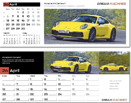 Promotional Printed Desk Calendars 2026 Dream Machines 