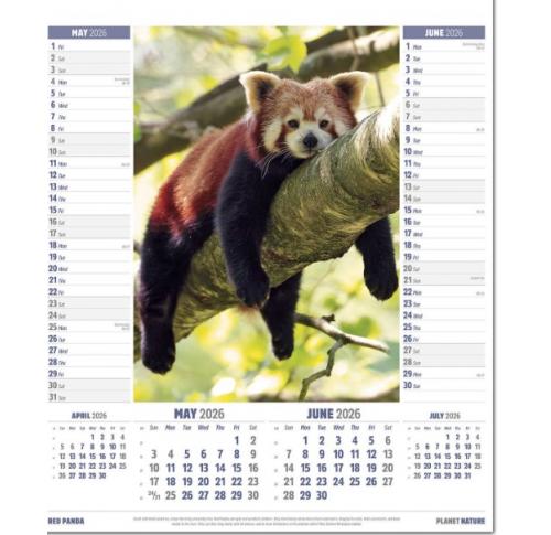 2026 Wall Calendars Planet Nature Printed Logo 