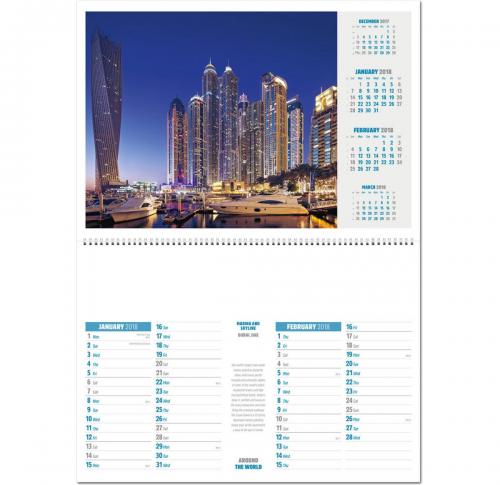 Customised Around The World Walll Calendars 2025