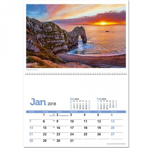 Printed Scenic Britain Wall Calendars 2025