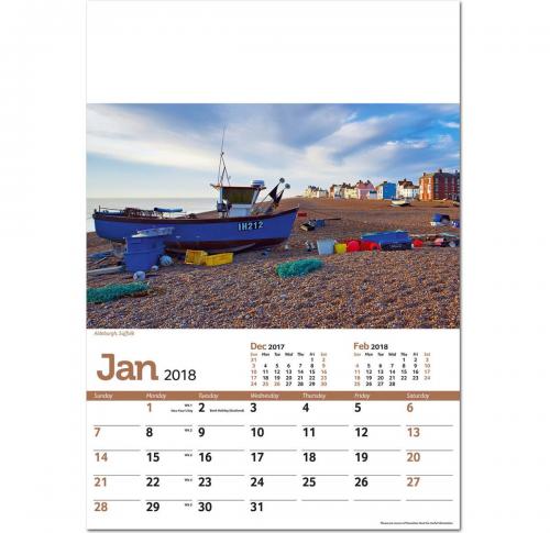 Custom Printed Scenic Memo Wall Calendars 2025