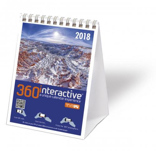 Printed 360 interactive Mini-Desk Calendars 2025   NEW