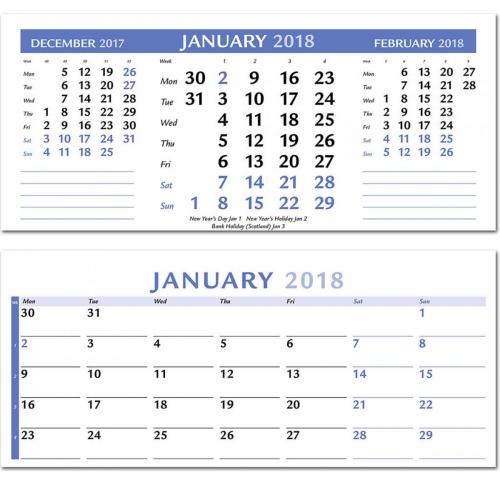 Commercial Desk Calendar 2025