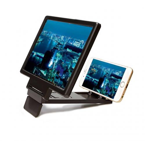 Magnifier Smart Phone Stand - black