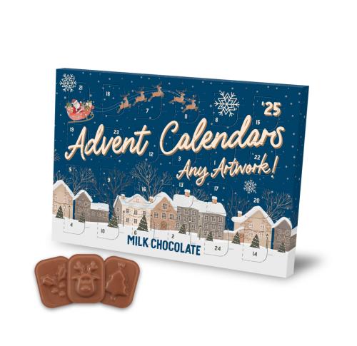Branded Desktop Mini Advent Calendar Milk Chocolate