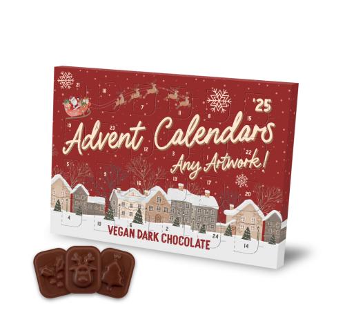 Branded Desktop Vegan Dark Chocolate Advent Calendar