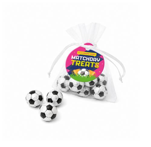 Organza Bag - Chocolate Footballs