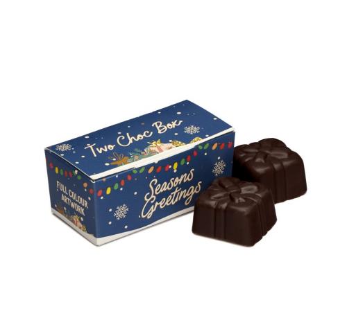 Two Choc Christmas Gift Box Custom Logo