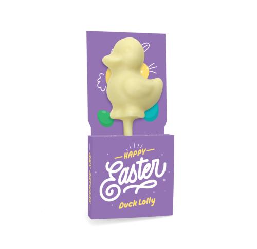 White Chocolate Duck -  Eco-Friendly Lolly Box - Custom Logo