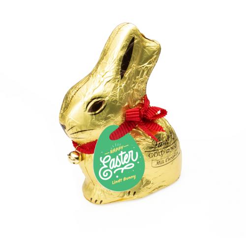 Lindt Milk Chocolate Easter Bunny - Eco Branded Tag