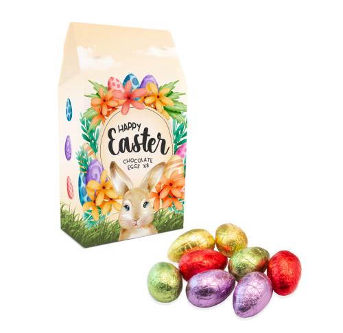 Branded Pack Of 8 Hollow Chocolate Easter Eggs