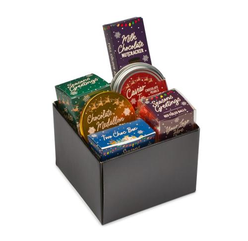 Mini Christmas Food Hamper Chocolate Box Branded Logo