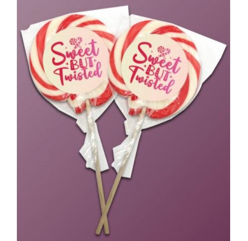 Promotional Swirly Pops Lollies Full Colour Label