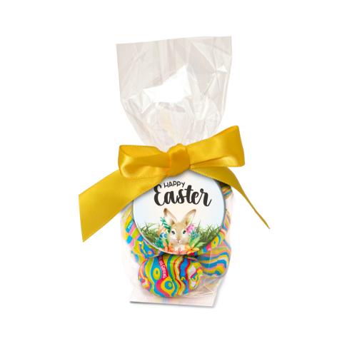 Foil Wrapped Mini Easter Cream And Crunch Eggs Custom Logo Swing Tag