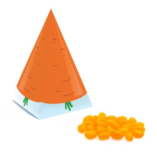 Easter Carrot Box Jelly Bean Factory Custom Logo - Tangerine