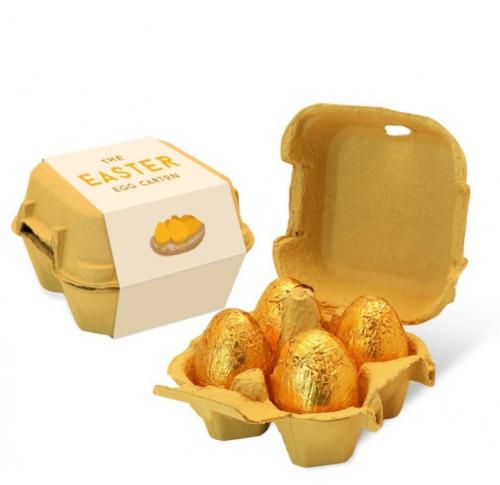 Easter Egg Box Contains 4 Gold Foiled Eggs