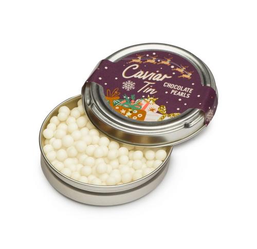 Branded Caviar Tin - Chocolate Pearls