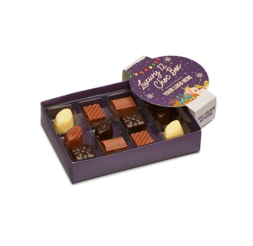 Luxury Christmas 12 Chocolate Truffles Gift Boxes Printed Logo